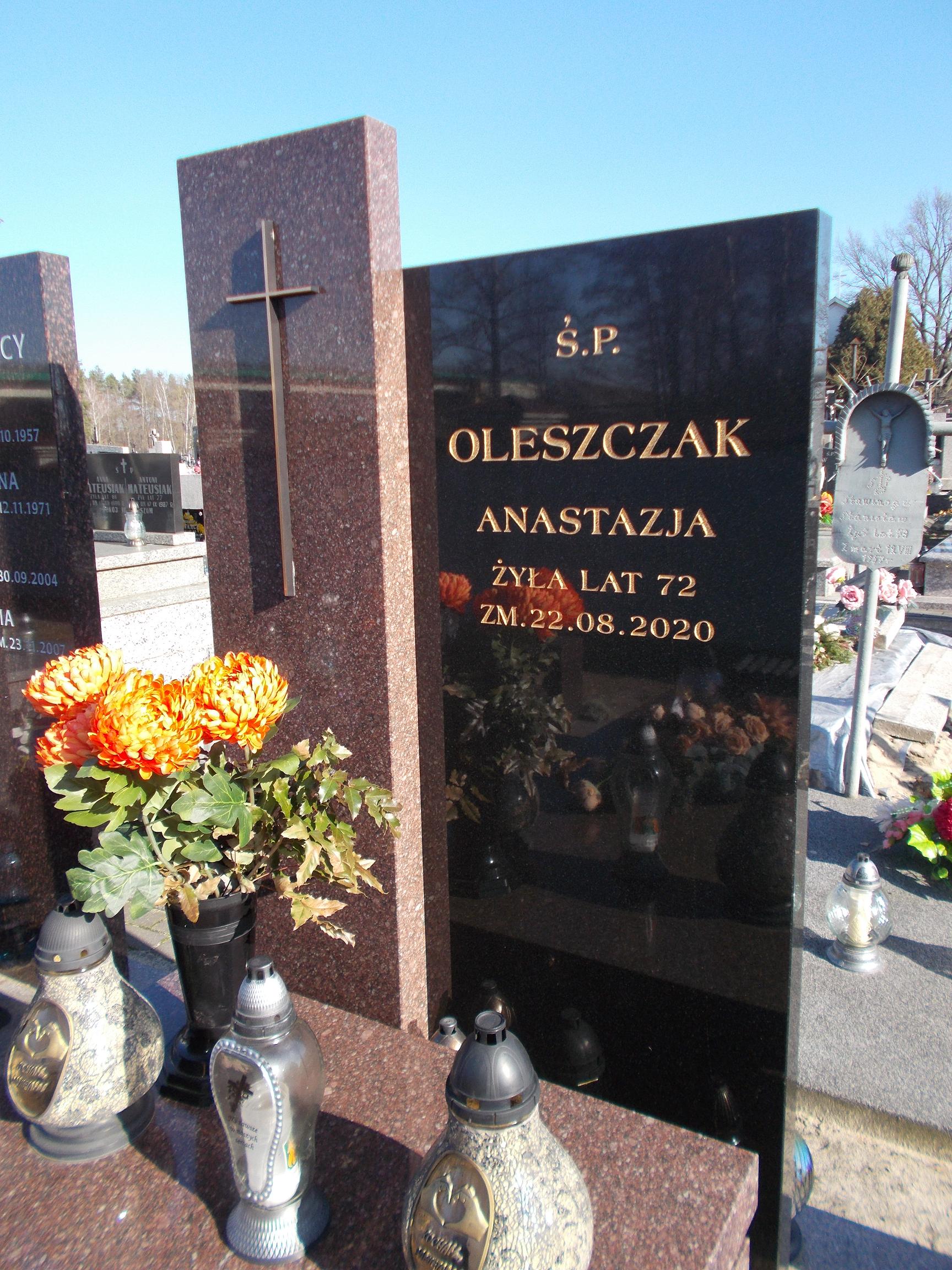 Anastazja Oleszczak 1948 Kock - Grobonet - Wyszukiwarka osób pochowanych