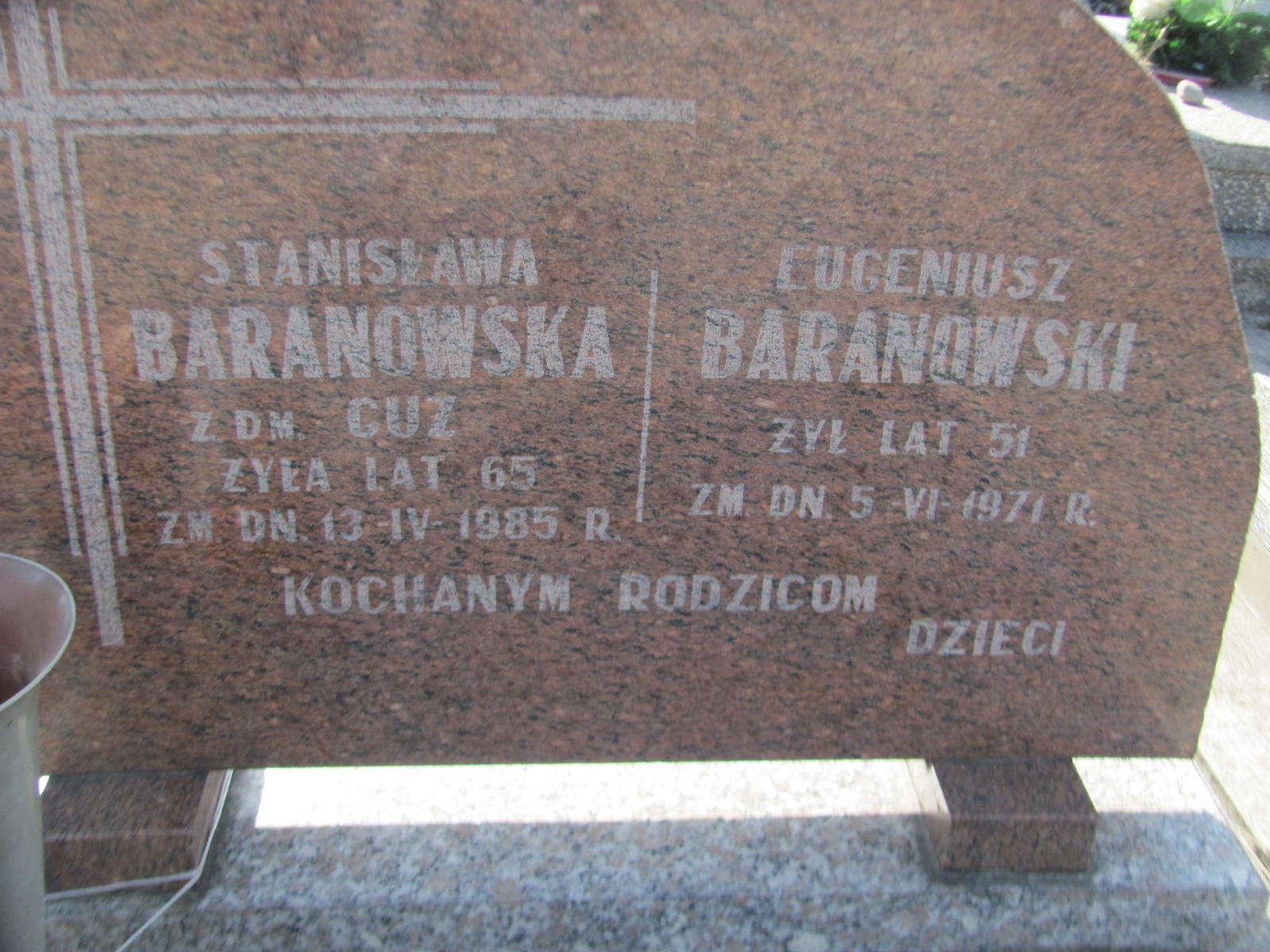 Stanisława Baranowska Kock - Grobonet - Wyszukiwarka osób pochowanych