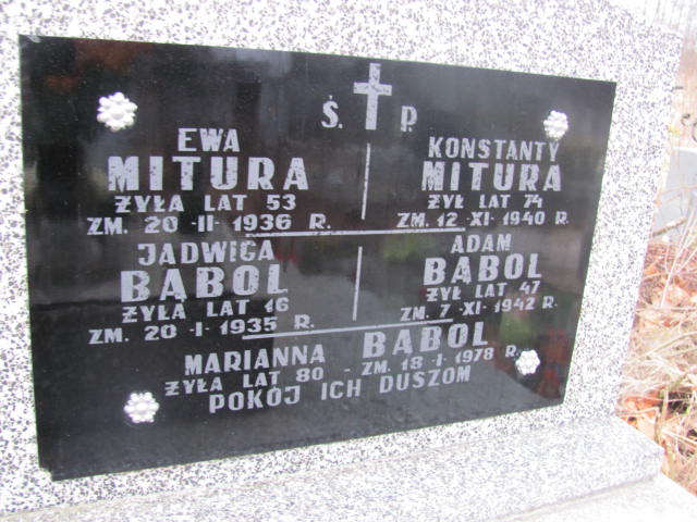 Józef Bąbol 1932 Kock - Grobonet - Wyszukiwarka osób pochowanych