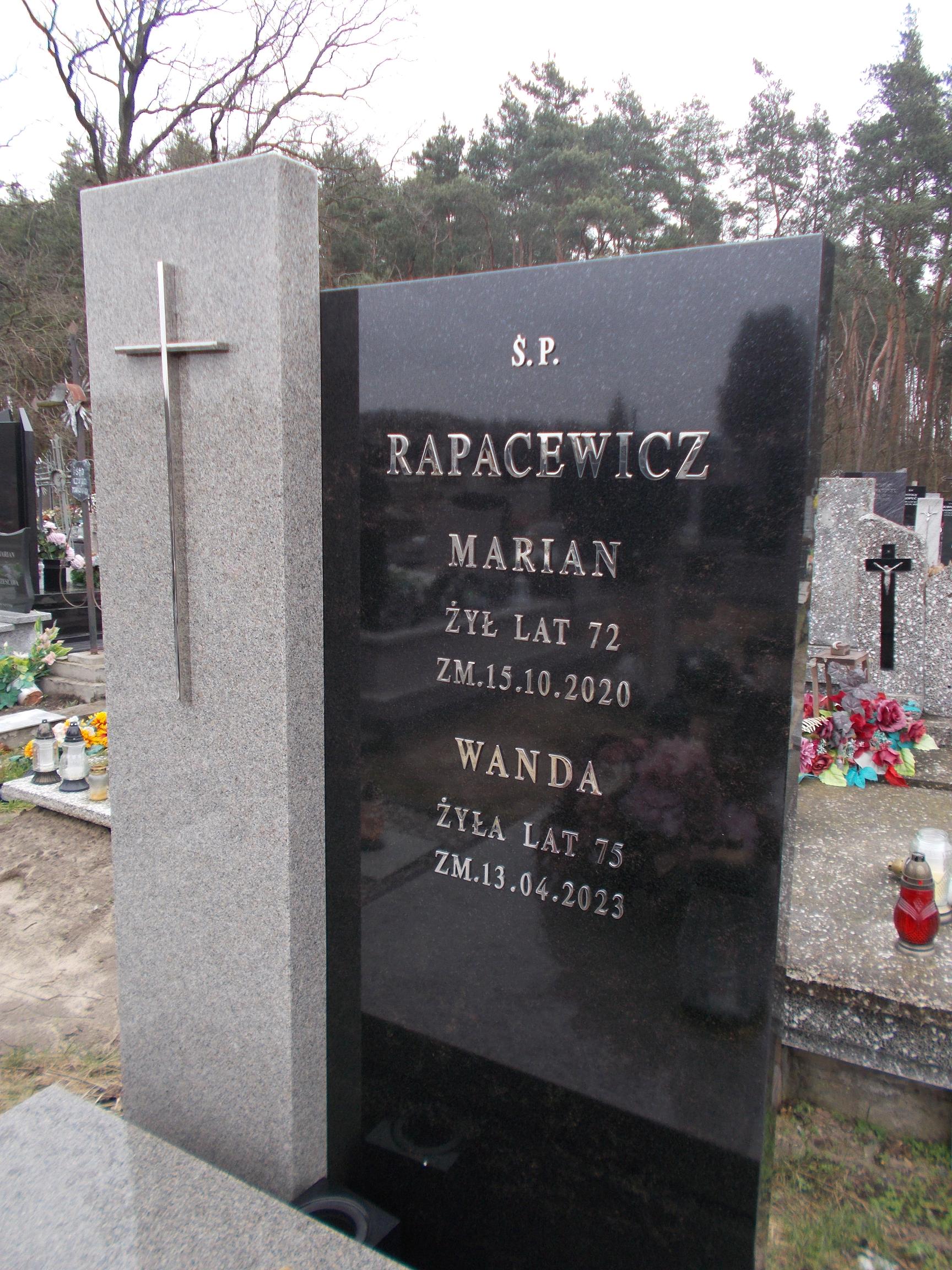 Wanda Rapacewicz 1948 Kock - Grobonet - Wyszukiwarka osób pochowanych