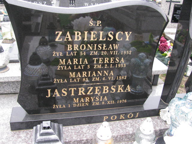 Maria Teresa Zabielska 1950 Kock - Grobonet - Wyszukiwarka osób pochowanych