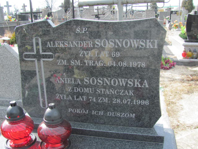 Aniela Sosnowska 1922 Kock - Grobonet - Wyszukiwarka osób pochowanych