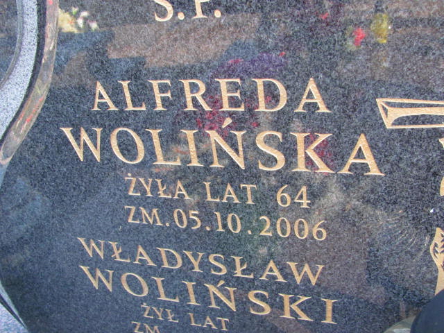 Alfreda Wolińska 1942 Kock - Grobonet - Wyszukiwarka osób pochowanych