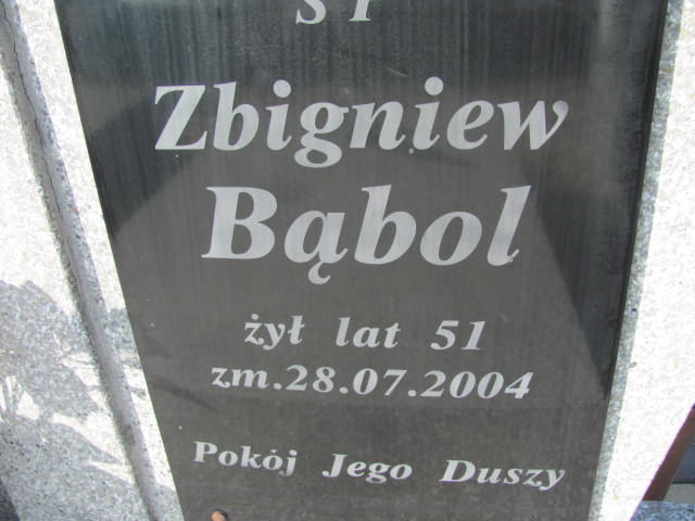 Grób Zbigniew Roman Bąbol