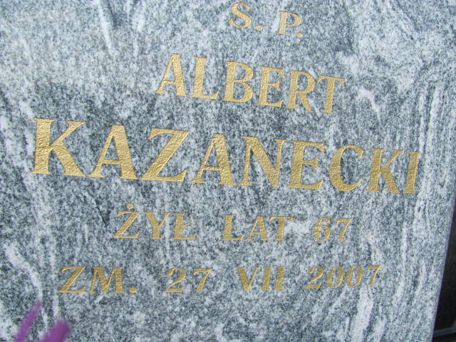 Albert Kazanecki 1940 Kock - Grobonet - Wyszukiwarka osób pochowanych