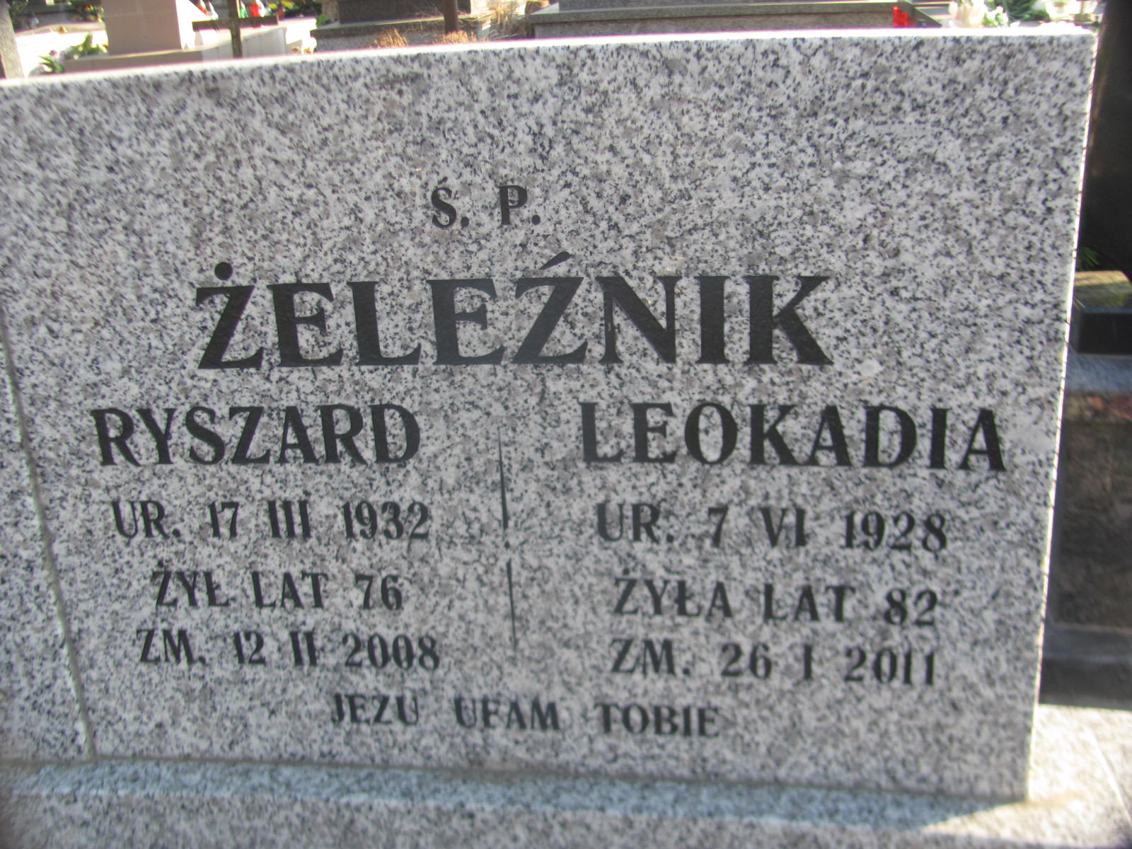 Leokadia Wanda Żeleźnik 1928 Kock - Grobonet - Wyszukiwarka osób pochowanych