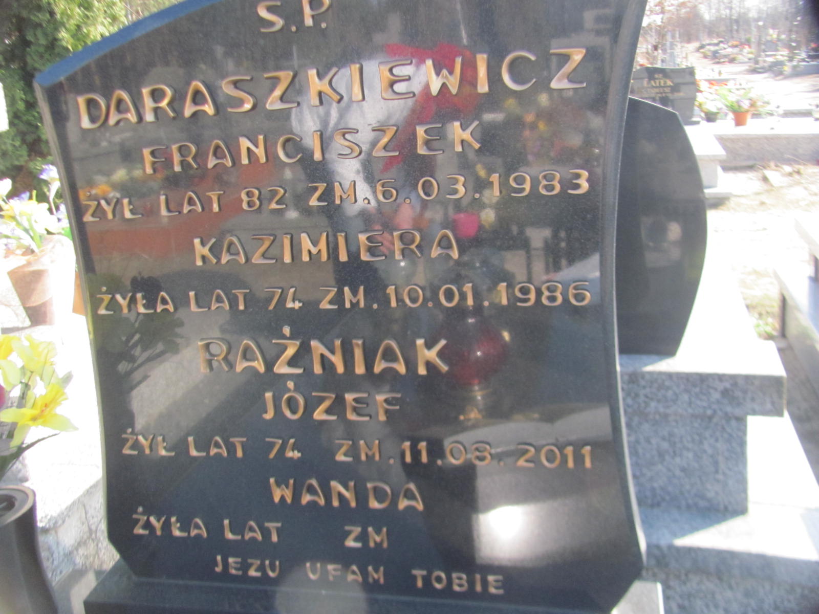 Józef Raźniak 1937 Kock - Grobonet - Wyszukiwarka osób pochowanych