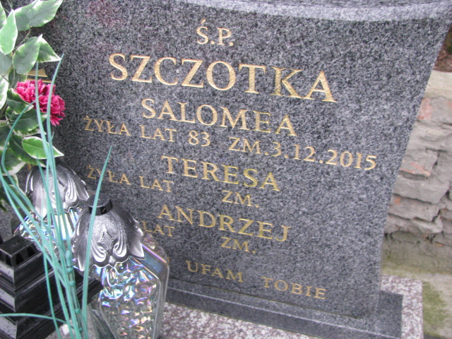 Salomea Szczotka 1932 Kock - Grobonet - Wyszukiwarka osób pochowanych